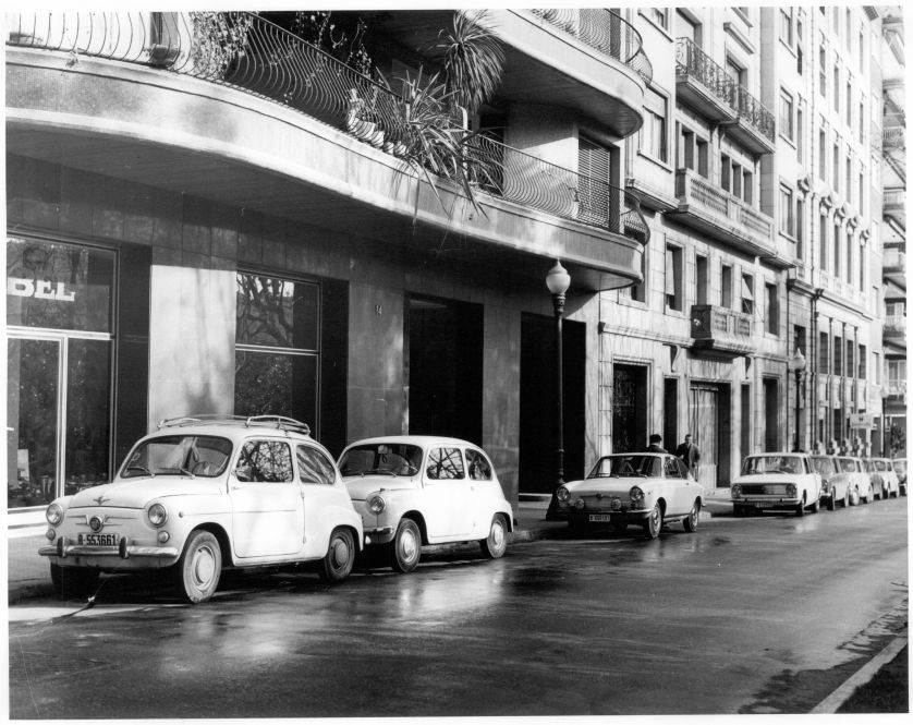 Carrer de Ferrán Agulló de Barcelona en el 1969