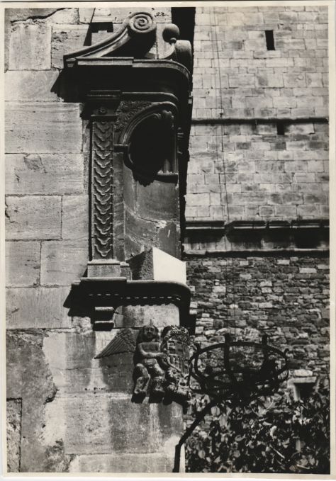 Detalle de Santa María de Moyá, 1952