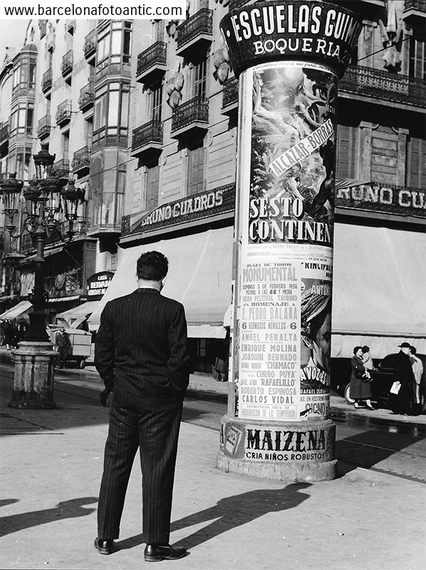 Imagen de las Ramblas en 1956