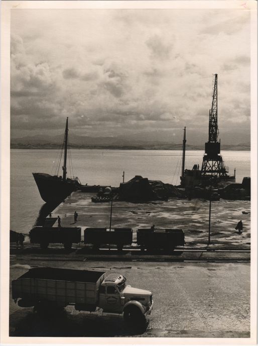 El moll de Santander en 1956