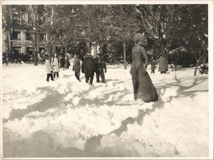 Turó Park nevado, Barcelona Navidad 1962